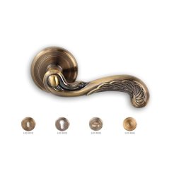 Set manere pentru usa de interior cu rozeta butuc stilo bronz antichizat Kuchinox