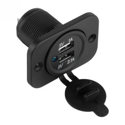 Incarcator auto 2 x USB 3.1A montaj panou, PY-CHR0001