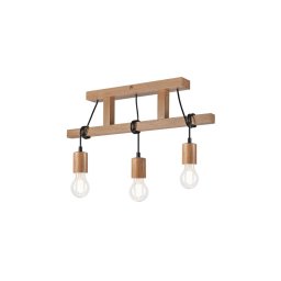 Lustră aplicată LEON 3xE27/60W/230V stejar