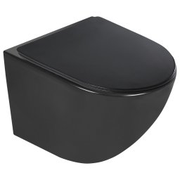 Vas WC suspendat negru cu capac soft close Duroplast , negru