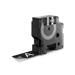 Etichete din vinil DYMO Rhino ID1 24 mm alb pe negru pentru panouri de comanda si tablouri electrice 1805432