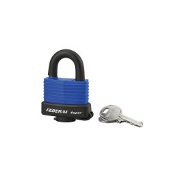 Lacat anti-coroziune, Sea Line, 40 mm, cu cheie, albastru