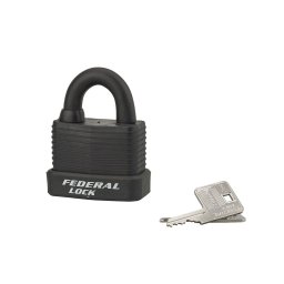 Lacat de exterior, cu cheie, Bumper, 54 mm, negru
