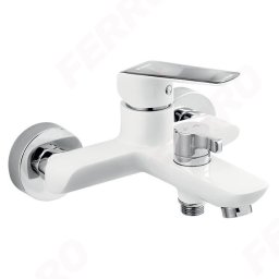 Baterie perete cada/dus Tina, alb/crom fara accesorii - 38020/1,1