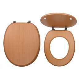 Capac WC din lemn de fag rosiatic, natur