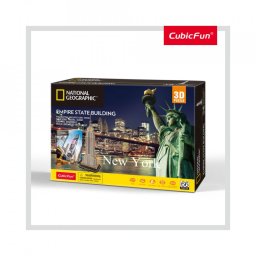 Cubic Fun - Puzzle 3D si Brosura-Empire State Building 66 Piese
