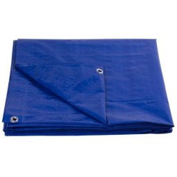 Prelata impermeabila cu inele, 3.9x5.9 m, PE, 80 g/mp, 24 mp