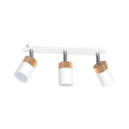 Lampă spot JOKER WHITE WOOD 3xGU10/8W/230V