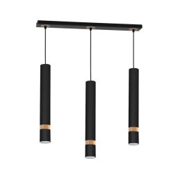 Lustră pe cablu JOKER BLACK WOOD 3xGU10/8W/230V