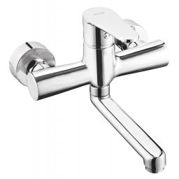 Baterie Perete Lavoar/Spalator Algeo, Pipa 15Cm, Crom