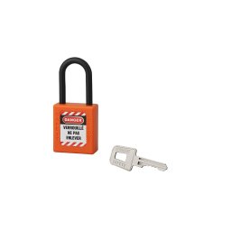 Lacat siguranta industriala 40 mm toarta nailon 6x38 mm, portocaliu