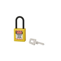 Lacat siguranta industriala, 40 mm, 6 x 38 mm, galben