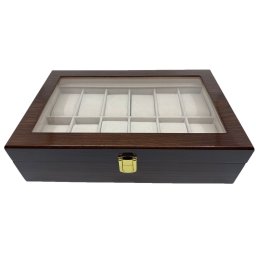Cutie depozitare 12 ceasuri din lemn Classic Brown