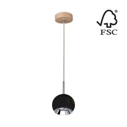 Lustră LED pe cablu Spot-Light 5143174 BALL WOOD 1xGU10/5W/230V stejar mat