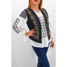 Vesta brodata cu model traditional Alina 2
