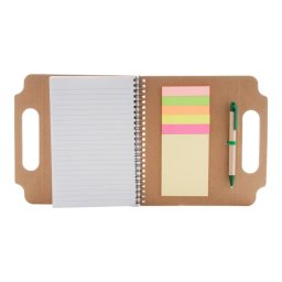 Set agenda dictando si pix, 210×200×10 mm, Everestus, 20FEB10258, Hartie reciclata, Natur