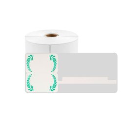 Etichete bijuterii 30 x 25 + 45 mm model Crengute Maslin pentru imprimante AIMO si Phomemo M110 M200 M220, 100 etichete