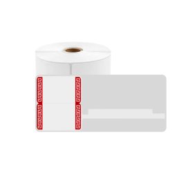Etichete bijuterii 30 x 25 + 45 mm model Margini Rosii pentru imprimante AIMO si Phomemo M110 M200 M220, 100 etichete