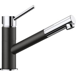 Baterie granit bucatarie Blanco KANO S Compact, dus estensibil, aspect bicolor