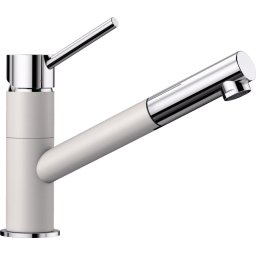 Baterie granit bucatarie Blanco KANO S Compact, dus estensibil, aspect bicolor