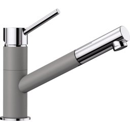Baterie granit bucatarie Blanco KANO S Compact, dus estensibil, aspect bicolor