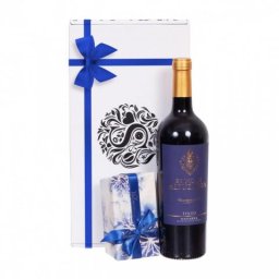 Cadou vin si ciocolata blue P5285