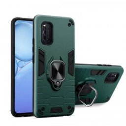 Husa telefon Plastic iPhone 12 6.1 antishock Rugged Sergeant Armor Ring green
