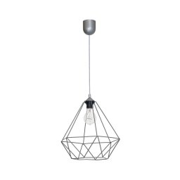 Lampă suspendată BASKET 1xE27/60W/230V gri