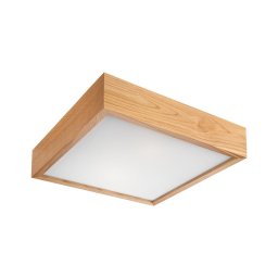 Plafonieră OAK SQUARE 1xE27/60W/230V stejar 27,5 cm