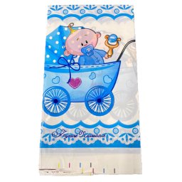 Fata de masa bebelus albastru 108 180 cm