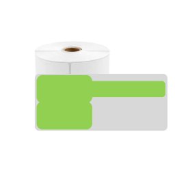 Etichete mari stegulet F pentru cabluri 48 x 50mm + 52mm verde, polipropilena, pentru imprimanta M110 M200, 80 buc rola