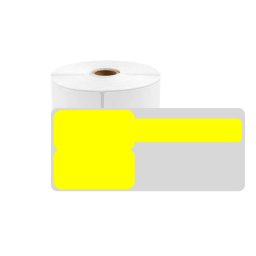 Etichete mari stegulet F pentru cabluri 48 x 50mm + 52mm galben, polipropilena, pentru imprimanta M110 M200, 80 buc rola