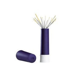 Cutie rotativa pentru ace cu magnet, cu 19 ace de cusut, 85x24x25 mm, culoare violet, Prym Ergonomics