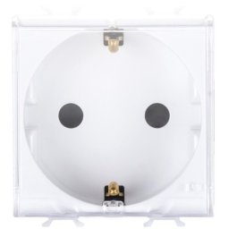 Priza cu capac transparent 2 module Gewiss Chorus GW10242