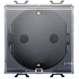 Priza cu capac transparent 2 module Gewiss Chorus GW12242