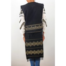 SET Traditional - Vesta, brau si 2 Fote brodate cu model traditional Alina