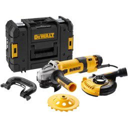 Polizor unghiular DeWALT cu turatie reglabila DWE4257KT profesional 1500W Ø125mm set pentru suprafete
