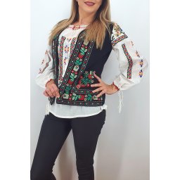 Vesta brodata cu model traditional Suzi 2