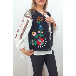 Vesta brodata cu model traditional Angi 8
