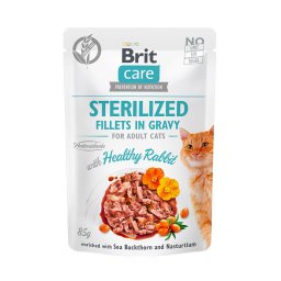 Brit Care Cat Sterilized Fillets in Gravy With Healthy Rabbit 85 gr