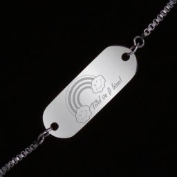 Bratara Gravata Argintie din Inox Oval Totul Va Fi Bine