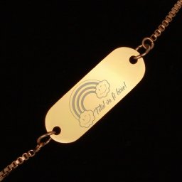 Bratara Gravata Aurie din Inox Oval Totul Va Fi Bine