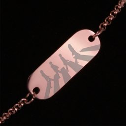 Bratara Gravata Rose Gold din Inox Oval Come Together