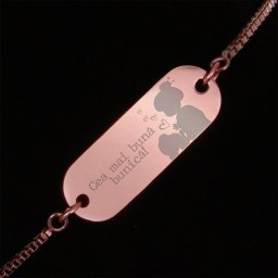 Bratara Gravata Rose Gold din Inox Oval Cea mai buna Bunica