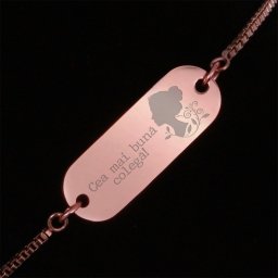Bratara Gravata Rose Gold din Inox Oval Cea mai buna Colega