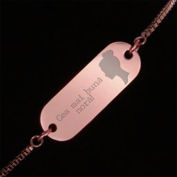 Bratara Gravata Rose Gold din Inox Oval Cea mai buna Nora