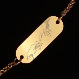 Bratara Gravata Aurie din Inox Oval Creation