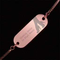 Bratara Gravata Rose Gold din Inox Oval Woman