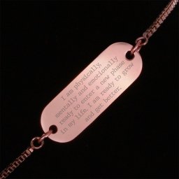 Bratara Gravata Rose Gold din Inox Oval I am Ready