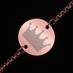 Bratara Gravata Rose Gold din Inox Rotund Coroana